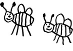 hand drawn bee logo